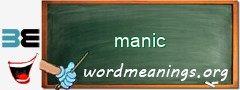 WordMeaning blackboard for manic